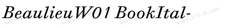 BeaulieuW01 BookItal字体转换